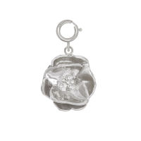 A.CEMI Peony Charm จี้เงินแท้ ชุบทอง 18K โรสโกลว์