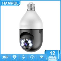 Hamrol Yoosee APP 3MP 360 Degree LED Light PTZ Camera E27 Bulb Full HD 1080P Wireless Home Security Camera Two Audio Color Night Vision CCTV Camera