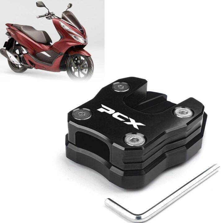 ที่ยืดขยายสำหรับมอเตอร์ไซค์ฮอนด้า-pcx125-pcx150-pcx-125-pcx-150-2019-2018ขาตั้งด้านข้างแผ่นรองขาตั้งขยายได้