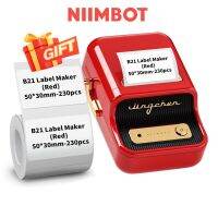 J136 Niimbot เครื่องพิมพ์ป้ายราคาบาร์โค้ดขนาดเล็กไร้สายความร้อน B21เครื่องพิมพ์บาร์โค้ดพกพาบลูทูธพกพาได้บาร์โค้ดแอปฟรี