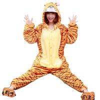 [COD] Man Women Coral Fleece Animal Pajamas Sleepwear Cosplay Tiger Frog Pink Pig Costume Teens Homewear Mascot Jumpsuit Onesies Theme Birthday Party Costumes