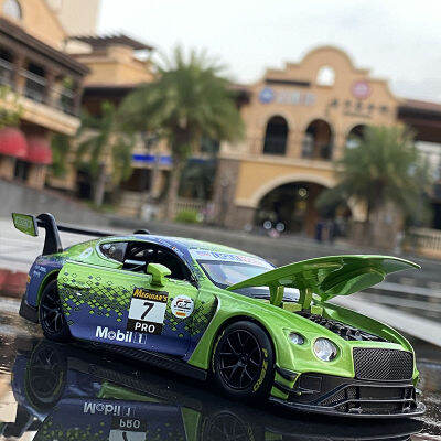 1:32คอนติเนนตัล GT3รถแข่งรุ่นล้อแม็กรถยนต์ Die Cast รถของเล่นรุ่นดึงกลับแสงเสียงเด็กของเล่นของสะสม