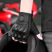 【CW】1 Pair Motorcycle Gloves Breathable Shockproof Half Finger Outdoor Ridding Sports Gloves Climbing Supply