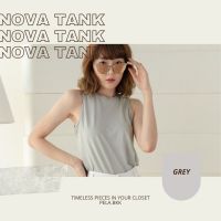 Pela.bkk - Nova tank top เสื้อกล้ามคอกลม สีเทา (Grey)