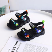 Boys Light Shoes Childrens Sandals 2023 Summer New Lightweight Non-Slip Children Open Toe Baby Beach Shoes 7471