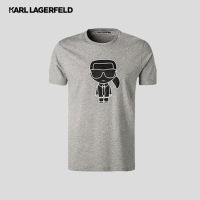 Karl Lagerfeld - B&amp;W IKONIK T-SHIRT CREWNECK เสื้อยืดคอกลม