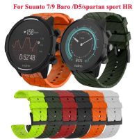 ◑ 24mm silikonowe paski do zegarków dla Suunto 9 Spartan Sport zegarek na rękę zespół Suunto 7 Watchband Spartan Watchband correa