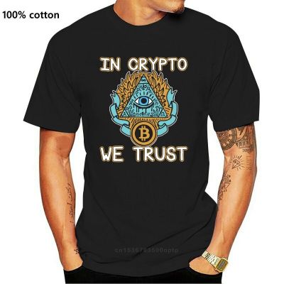 เสื้อยืดแขนสั้นแฟชั่นฤดูร้อน Crypto We Trust Bitcoin  0JLW