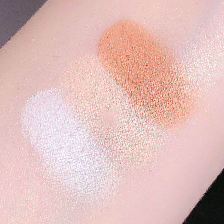 แปรงปัดไฮไลต์บลัชออนสีด้าน3-in-1ของ-pearly-ปัดแก้มอายแชโดว์แวววาวเครื่องสำอางสำหรับผู้หญิง