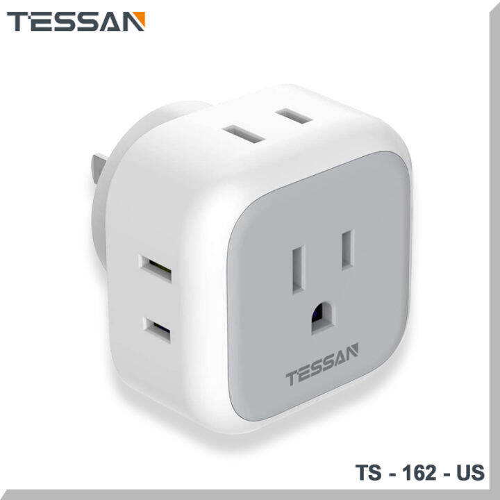 Tessan Wall Outlet Extender - 1 3-way Ac Outlets, 3 2-way Ac Outlets 