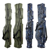 ETX110/120/130/150cm Portable Foldable Fishing Rod Zipped Carrier Fish Pole Tools Storage Bag Case Fishing Bags Waterproof Oxford