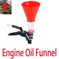 【CW】 Engine Filling Set Funnel with Adjustable Width Holding Clamp Multifunctional Pour for Car Repairing