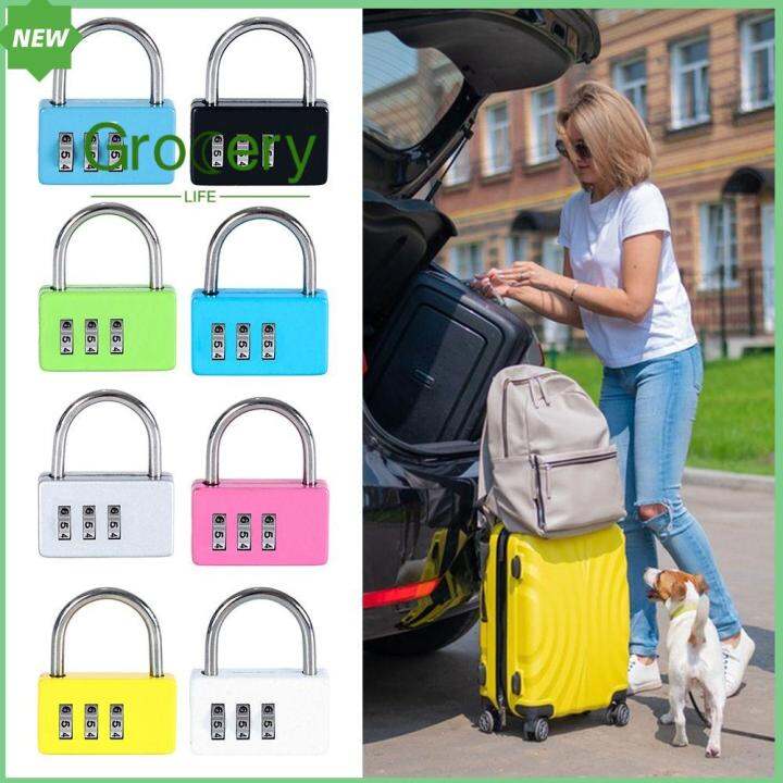 GROCERY LIFE Portable Combination Lock Mini Code Lock Backpack Zipper ...
