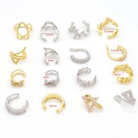 1PC Ear Cuff Earrings Stainless Steel Ear Clip Fake Lip Nose Ring Non Piercing Helix Cartilage Ear Clip On Earrings For Women