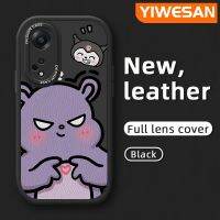 YIWESAN เคสสำหรับ OPPO A98 5G A1 5G F23 5G,เคสหนังดีไซน์ใหม่ลายการ์ตูนน่ารัก Baku Kuromi เคสโทรศัพท์นิ่มแฟชั่นซิลิโคนลายฝาครอบเลนส์เต็มรูปแบบเคสป้องกันกล้อง