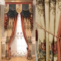 【YD】 European Luxury Curtains for Room Dining Bedroom Splicing New Textured Gauze Valance Custom-made