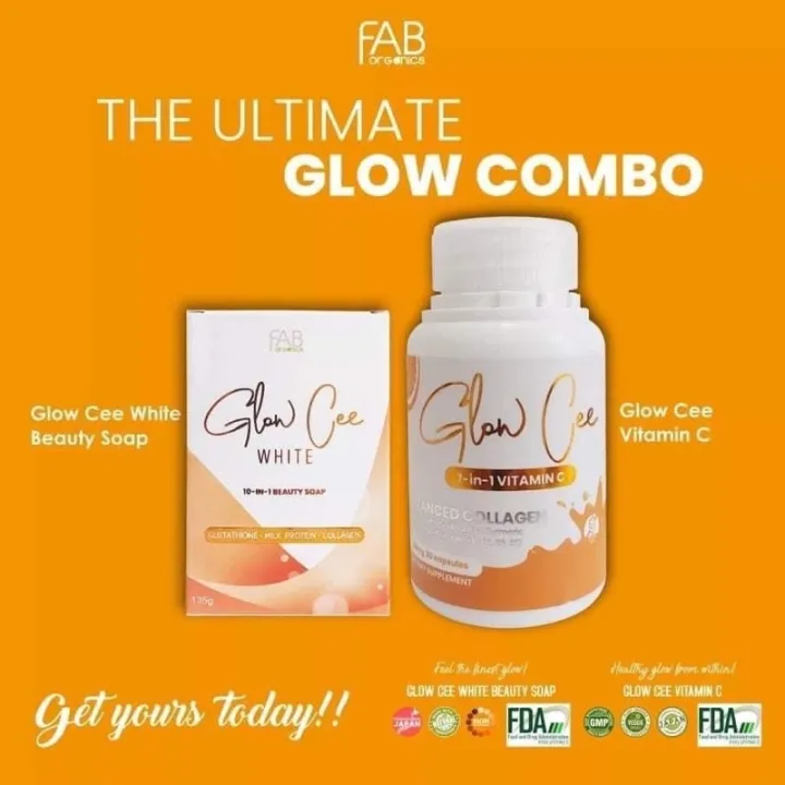 Glow Cee 7in1 Vitamin C with Collagen 60caps GlowCee White Soap Lazada PH