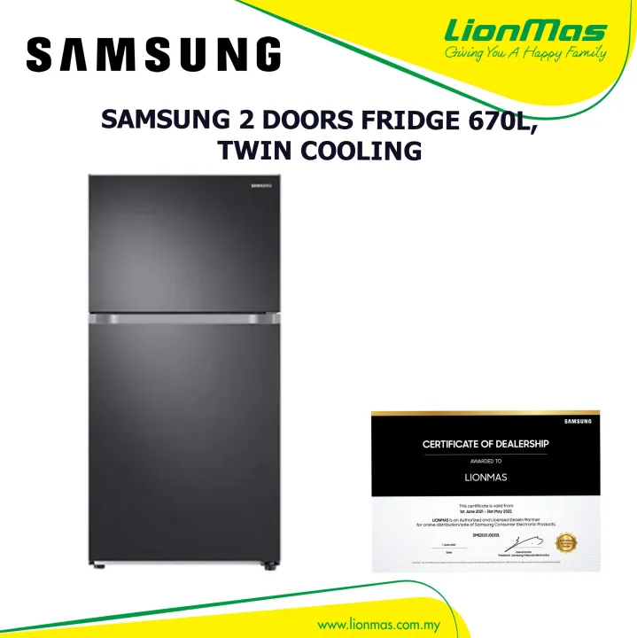 SAMSUNG 670L 2DOOR TOP MOUNT FREEZER WITH TWIN COOLING PLUS