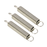 10pcs 0.3mm Small Tension Spring Extension Micro with 2 Hooks Dual Hook Wire Dia 0.3mm OD 3mm Length 10-50mm 304 Stainless Steel Coil Springs