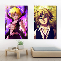 โปสเตอร์ศิลปะอะนิเมะ Meliodas,ศิลปะบนผนังผ้าใบ,การตกแต่งห้องนอนสำหรับครอบครัวสมัยใหม่,การตกแต่งผนังที่มีเอกลักษณ์และมีสไตล์,เหมาะสำหรับคนรักอะนิเมะ