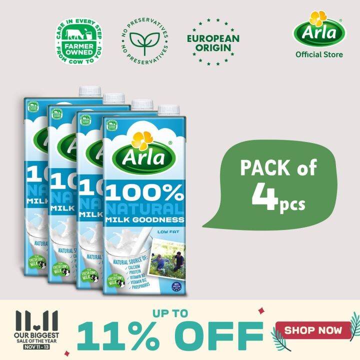 Arla Low Fat Milk 1L 4-Pack | Lazada PH