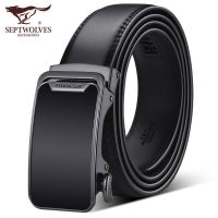 Septwolves belt leather automatic male han edition mens belt buckles leather mens belts contracted business and leisure travelers --npd230724┋﹊