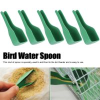 5Pcs ช้อนป้อนอาหารนก พลั่วอาหารพลาสติก Birdcage Feeder อุปกรณ์เสริม