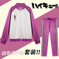 Haikyuu shiratorizawa Academyชุดนักเรียนมัธยมปลายเสื้อแจ็คเก็ตกางเกงกีฬาเสื้อเจอร์ซี่วอลเลย์บอลอะนิเมะhaikyuชุดคอสเพลย์ผู้หญิง