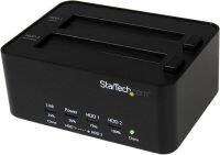 StarTech.com Dual Bay USB 3.0 Duplicator and Eraser Dock for 2.5" &amp; 3.5" SATA SSD HDD - 1:1 Standalone Cloner &amp; Wiper Docking Station (SATDOCK2REU3)