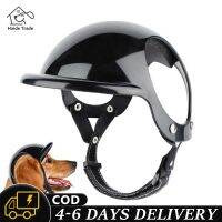 Pet Motorcycle Safety Helmet ปรับขนาดได้ Double Hole Design Soft Elastic Headwear Dog Cat Accessories