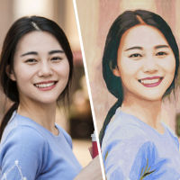 YIJIE Photo Customized DIY Oil Paint Paintings By Numbers for portrait wedding family custom make diy on canvas custom digita