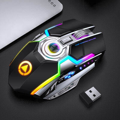 Wireless Gaming Mouse Rechargeable 2.4G Silent 1600DPI Ergonomic 7 Buttons LED Backlight USB Optical Mouse Gamer For PCLaptop