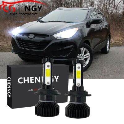 ชุดหลอดไฟหน้ารถยนต์ LED V4 6000K สีขาว แบบเปลี่ยน สําหรับ Hyundai Tucson (LM) 2010-2012 2013 2014 2015 (1 คู่) เสียบและเล่น