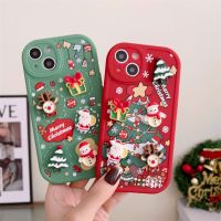 BGF Cartoon Claus Elk iPhone 14 13 12 X XR XS 7 8Plus Back Cover