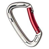 หัวเข็มขัด Carabiner สแนปสำหรับปีนเขา24KN รูปตัว D อุปกรณ์อุปกรณ์โรยตัวกีฬาสำหรับผู้เล่นที่ปลูกต้นไม้