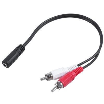 3.5 mm stereo female 2 RCA male AV cable auxiliary audio adapter wire