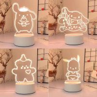 ไฟตกแต่งห้องนอน Kuromi LED 3มิติลายโปเกมอนคิตตี้ไฟกลางคืน Sanrio Cinnamoroll