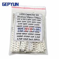 【CW】 36Values 1pF-10uF Capacitor set 1206 SMD assortment kit 22PF 47PF 22NF 100NF 2.2UF 4.7UF Capacitors