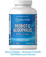 Puritans Pride Probiotic Acidophilus 100 Million Live Culture  250 Tablets