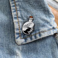 【DT】hot！ Chemical Bottle Cartoon Brooch  Clumsy Professor/Chemical X  Enamel Pin Knit Jacket Badge Science Lovers Gifts