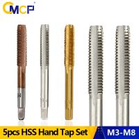 【cw】 CMCP Metric tap Set 5pcs M4 M5 Screw Bit Straight Flute Machine Thread Hand Tools