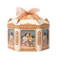 【hot】 10pcs Boxes for Birthday Merry-go-round Pattern Pink Wholesale