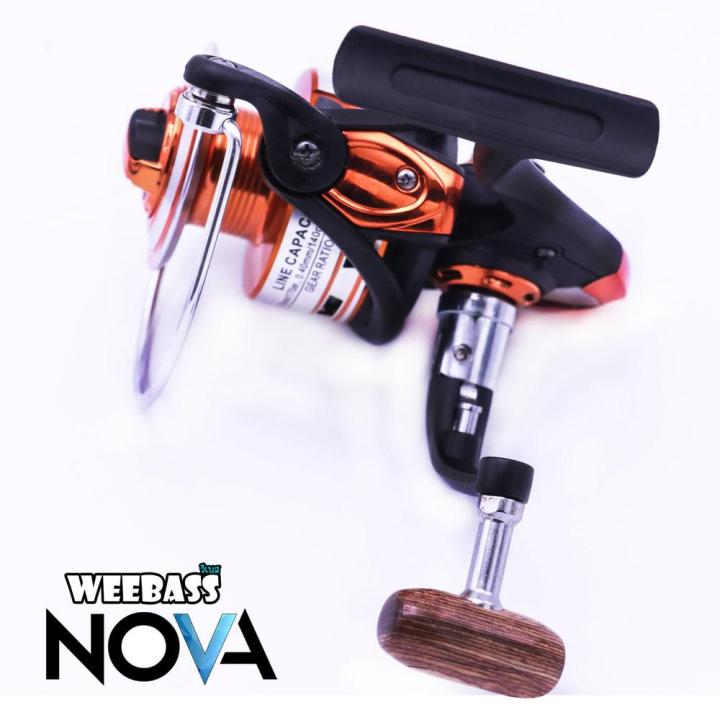 อุปกรณ์ตกปลา-weebass-รอก-รุ่น-nova-orange-5000-รอกตกปลา-รอกสปินนิ่ง-spinning