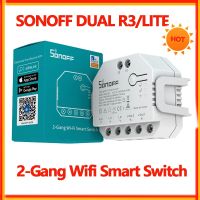 SONOFF DUAL R3/Lite 2 Gang Wifi Smart Switch With Dual Relay Two Way Power Metering Smart Timer Voice Mini eWelink Switch Alexa