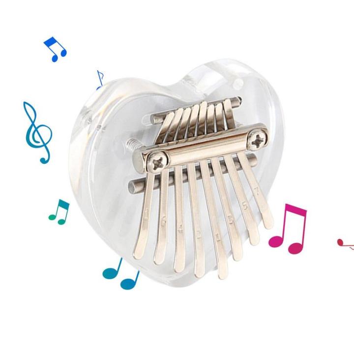 ของเล่นเครื่องดนตรีสำหรับเด็กเปียโน-kalimba-thumb-ขนาดเล็กรูปหัวใจใช้งานง่ายสำหรับมือใหม่หัดเล่นดนตรี