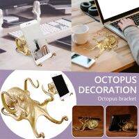 (Leisurely)ใหม่ Octopus Miniatures รูปสัตว์ Stand Rack สำหรับห้องนั่งเล่นที่บ้าน Study Office Decor เครื่องประดับโทรศัพท์ชั้นวางปากกา1ชิ้น Z