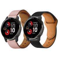 ♠ สายนาฬิกาหนังสำหรับ Garmin Venu 2 Plus 2 s/Vivoactive 4 4s 3 Watchband กีฬาสร้อยข้อมือสายรัดข้อมือ correa