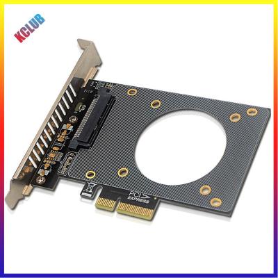 U.2 SFF-8639ไปยัง PCI-E X4ไรเซอร์การ์ด4000MB/S การ์ดอะแดปเตอร์ขยายการ์ดต่อดีไซน์ลายโปร่งการ์ดต่อขยายที่แข็งแกร่งเคสระบายความร้อน GEN4สนับสนุนการ์ด SSD