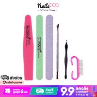 Nailspop ชุดเตรียมผิวเล็บ เซ็ทแต่งเล็บ ตะไบหยาบ ตะไบละเอียด ตะไบขัดเงา (6ชิ้น/Set)