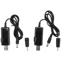 2 Pieces DC 5V to DC 9V 12V USB Voltage Step Up Converter Cable with 1A Step-Up Volt Transformer Power Regulator Line